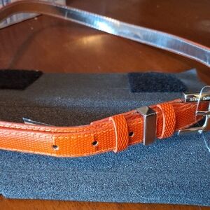 Orange Skinny Belt